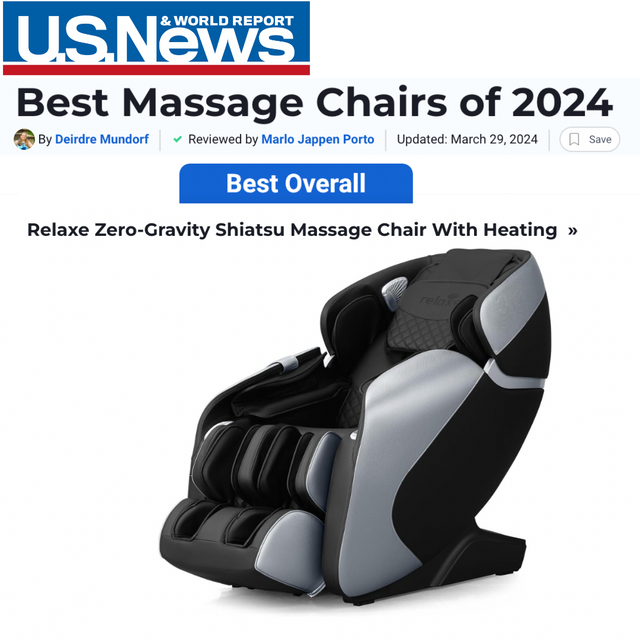 Relaxe Zero-Gravity Shiatsu Massage Chair avec chauffage (SL-Track)