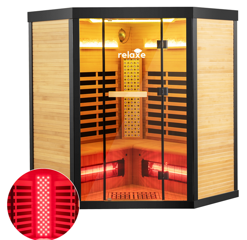 SAUNA INFRARGE SPECTRUM CALDERA ™ RELATIF avec panneau de thérapie rouge