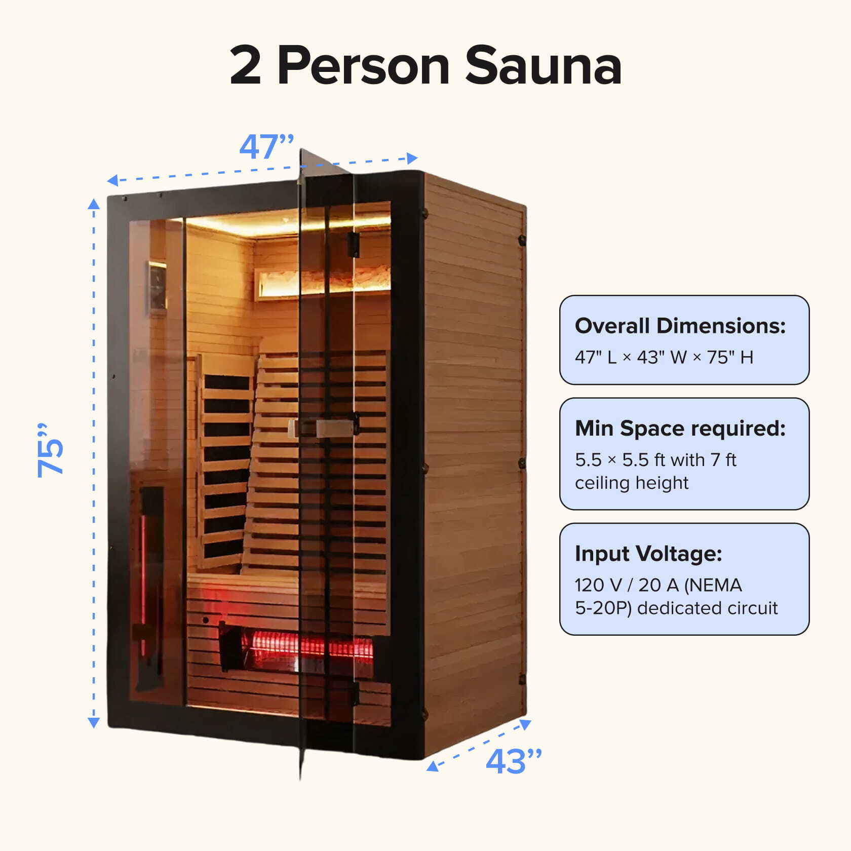 SAUNA INFRARGE SPECTRUM CALDERA ™ RELATIF avec panneau de thérapie rouge