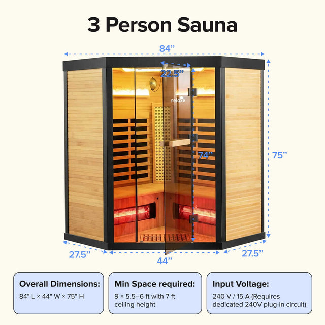 SAUNA INFRARGE SPECTRUM CALDERA ™ RELATIF avec panneau de thérapie rouge