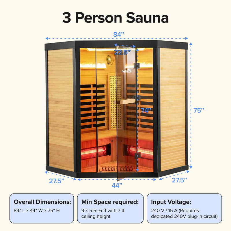 SAUNA INFRARGE SPECTRUM CALDERA ™ RELATIF avec panneau de thérapie rouge