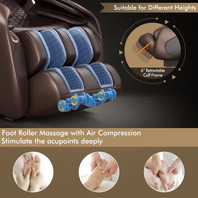 Relaxe Zero-Gravity Shiatsu Massage Chair avec chauffage (SL-Track)