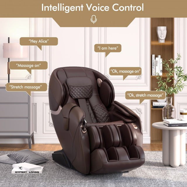 Relaxe Zero-Gravity Shiatsu Massage Chair avec chauffage (SL-Track)