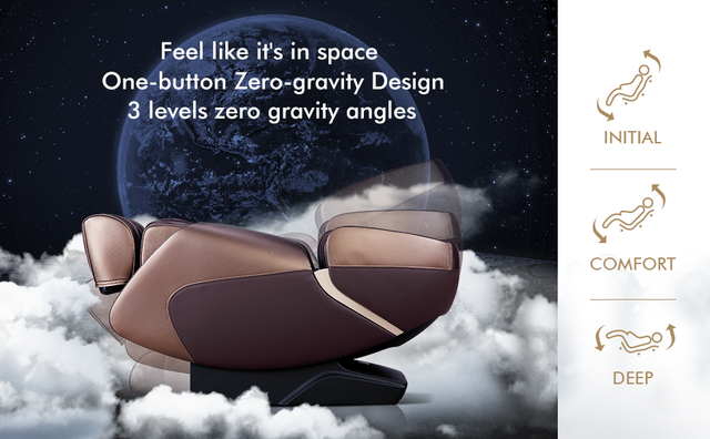 Relaxe Zero-Gravity Shiatsu Massage Chair avec chauffage (SL-Track)