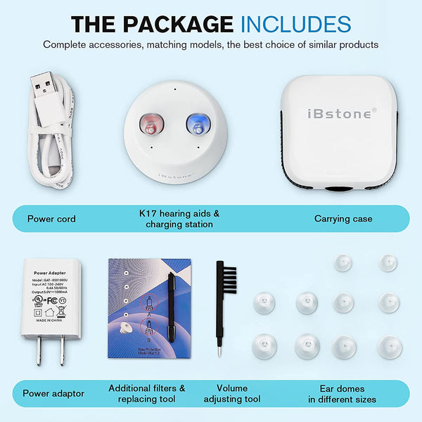 Rechargeable and Invisible Hearing Aids (Both Ears)